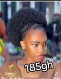 12" Frontal + Afro Ponytail