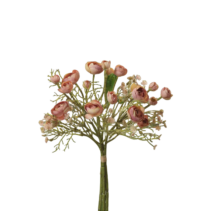 14.5″ Rose/Queen Anne’s Lace Bouquet