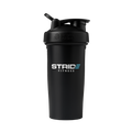 Black 20oz STRIDE Fitness shaker bottle designed for mixing protein shakes, hydration, and post workout recovery