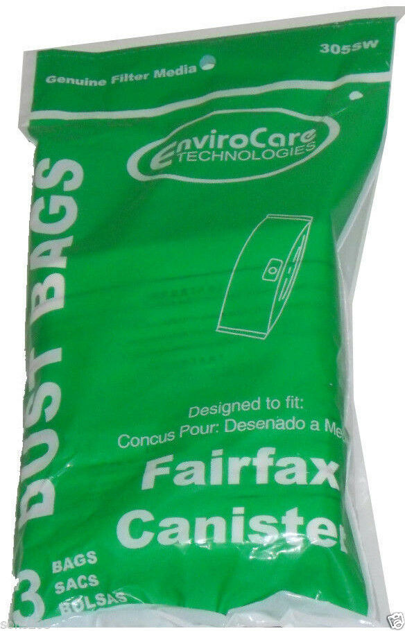 3 Vacuum Bags, Fairfax S1 & TrendVac Canister SCPD7. Part 305SW
