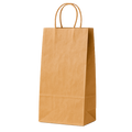 5" x 3" x 12" Twisted Handle Kraft Wine Bag