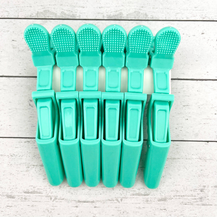 6pcs Solid Color Hair Sectioning Clips, Professional Styling: Black