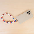 70974 - USA Beaded Bow Phone Wristlet - Red White & Blue