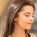 73819 - Turquoise Earrings - Ivory & Copper