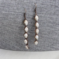 73819 - Turquoise Earrings - Ivory & Copper