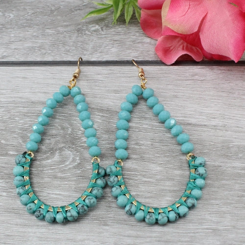 73883 - Crystal Earrings - Turquoise