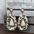 73997 - Leopard Earrings - White