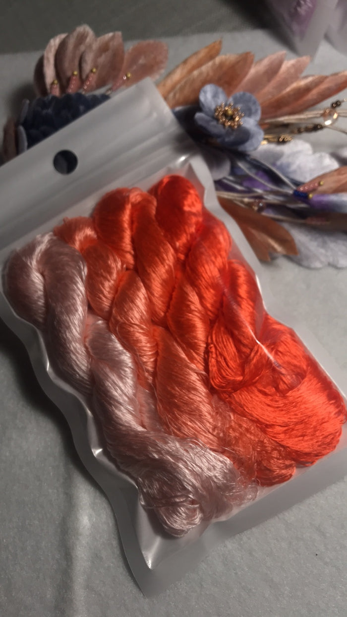 80m Suzhou Embroidery Untwisted Mulberry Silk Thread(#003（1-4）  80m*4) - Ronghua Threads