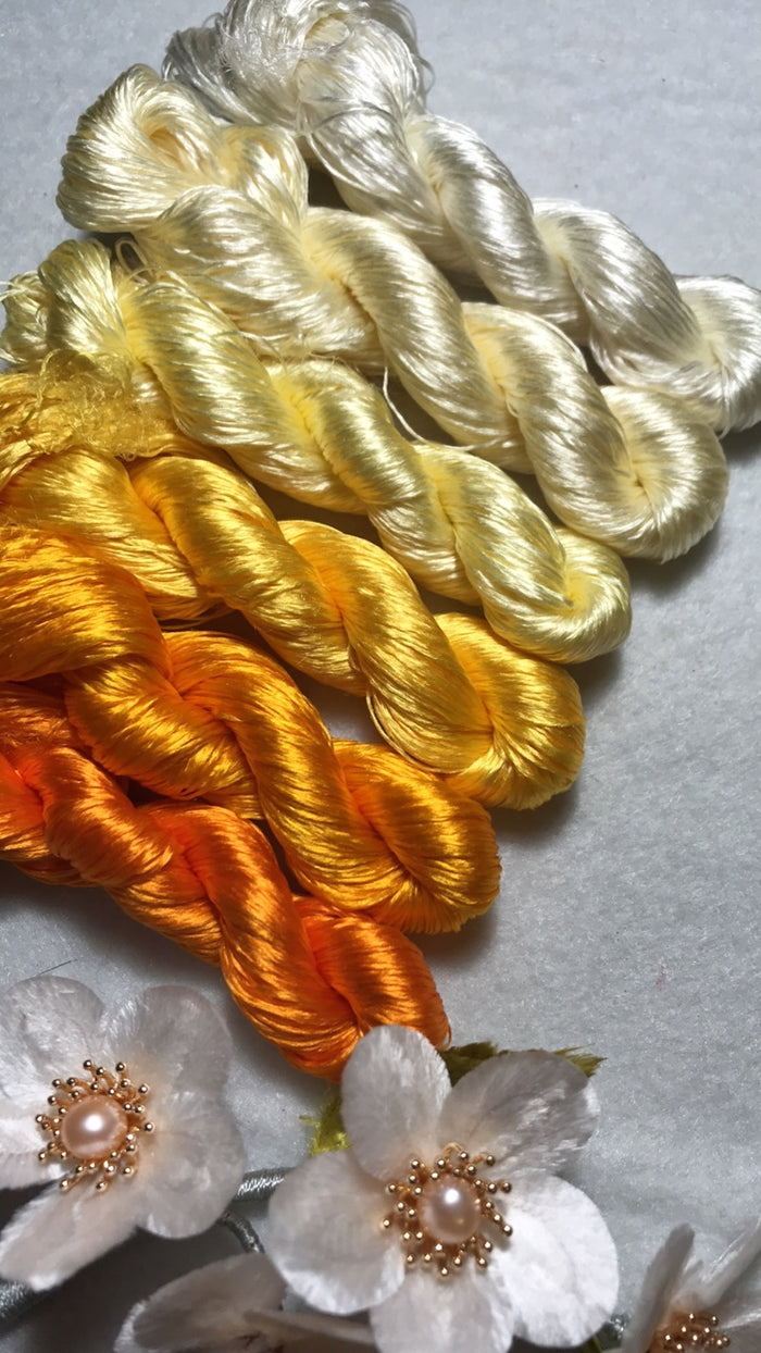 80m Suzhou Embroidery Untwisted Mulberry Silk Thread(#008（1-6）  80m*6) - Ronghua Threads