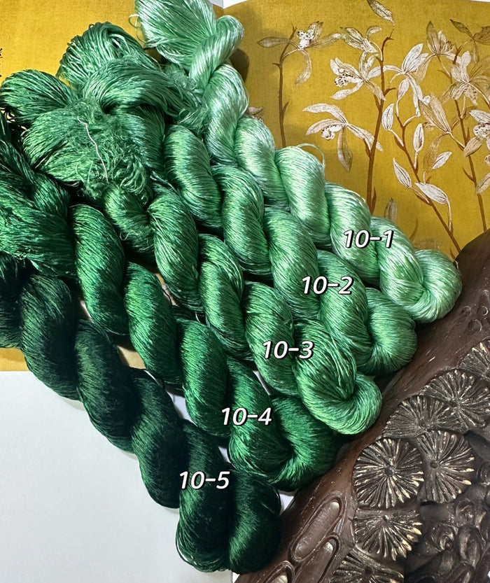 80m Suzhou Embroidery Untwisted Mulberry Silk Thread(#010  80m*5) - Ronghua Threads