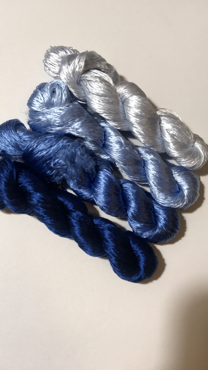 80m Suzhou Embroidery Untwisted Mulberry Silk Thread(#020（1-4）  80m*4) - Ronghua Threads