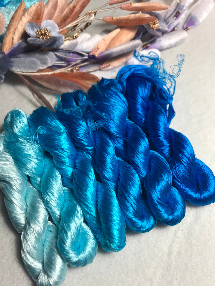 80m Suzhou Embroidery Untwisted Mulberry Silk Thread(#029（1-6）  80m*6) - Ronghua Threads