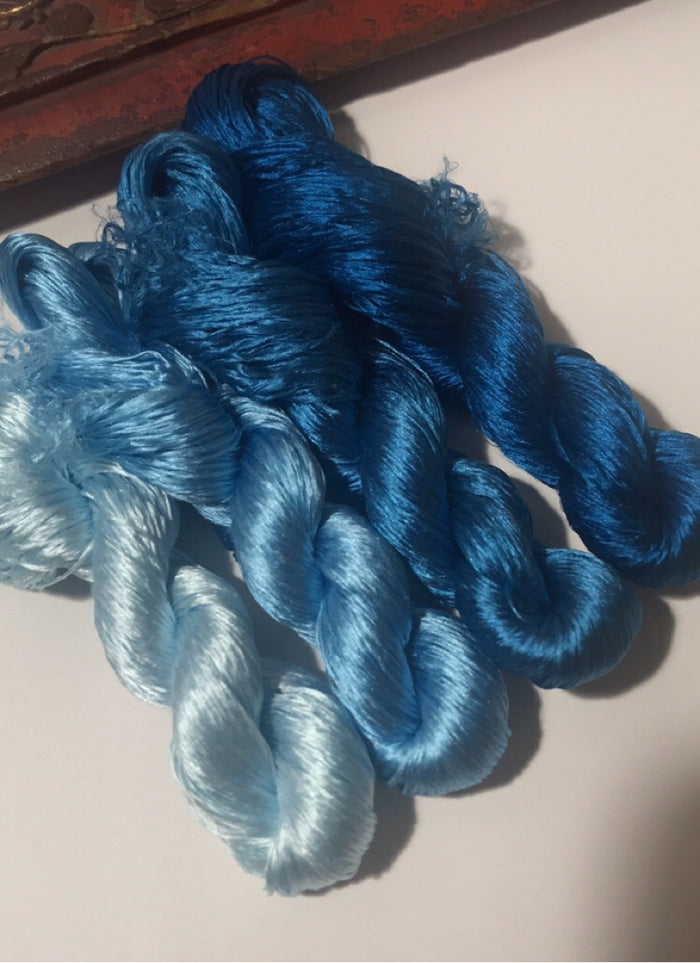 80m Suzhou Embroidery Untwisted Mulberry Silk Thread(#056（1-4）  80m*4) - Ronghua Threads