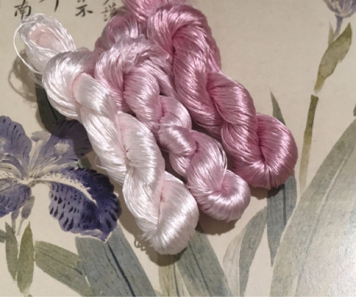 80m Suzhou Embroidery Untwisted Mulberry Silk Thread(#143 （1-3） 80m*3) - Ronghua Threads