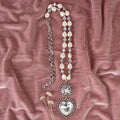 92087 - Crystal Heart Necklace - Clear