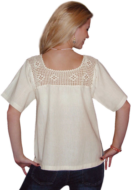 Adult Bolivian Crocheted Top: Flower