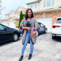African Print Ankara Kimono One Size Dress - Kiekie Kimono (002)