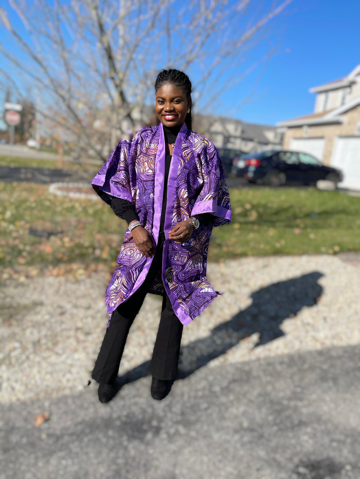 African Print Ankara Kimono One Size Dress - Kiekie Kimono (004)