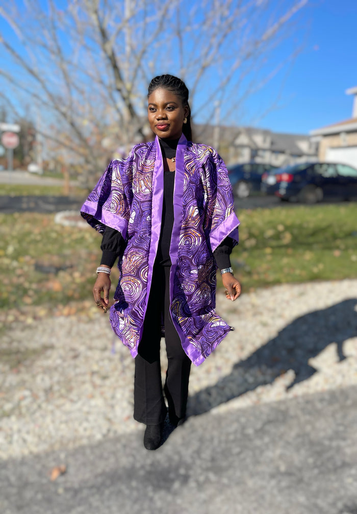 African Print Ankara Kimono One Size Dress - Kiekie Kimono (004)
