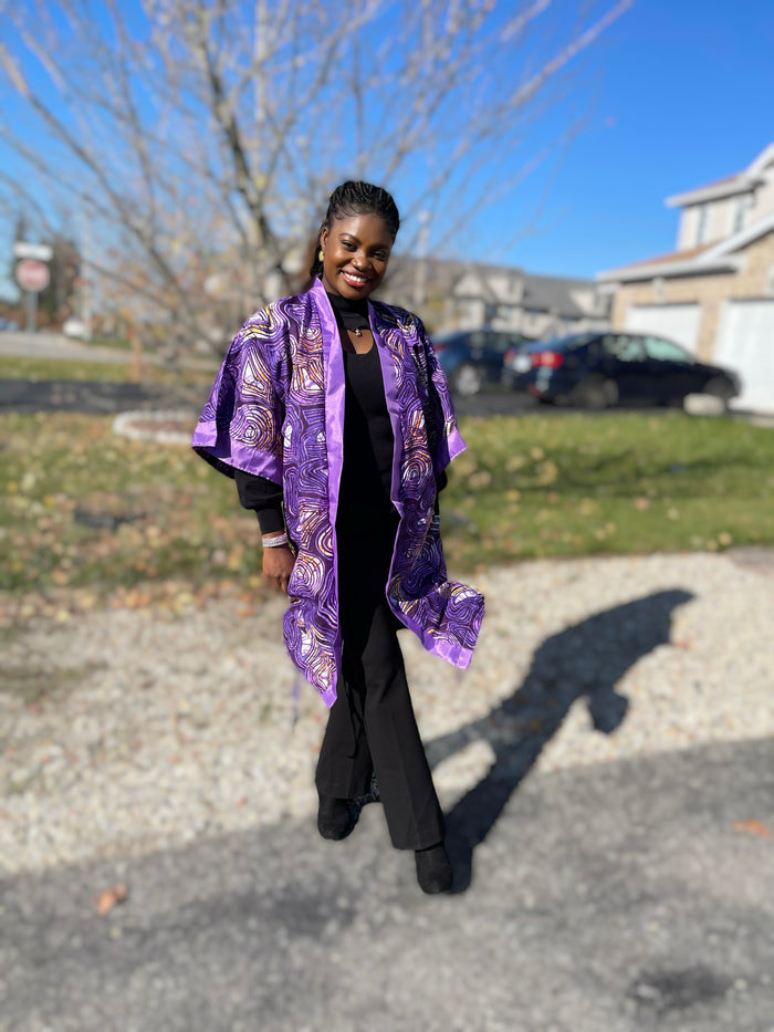 African Print Ankara Kimono One Size Dress - Kiekie Kimono (004)