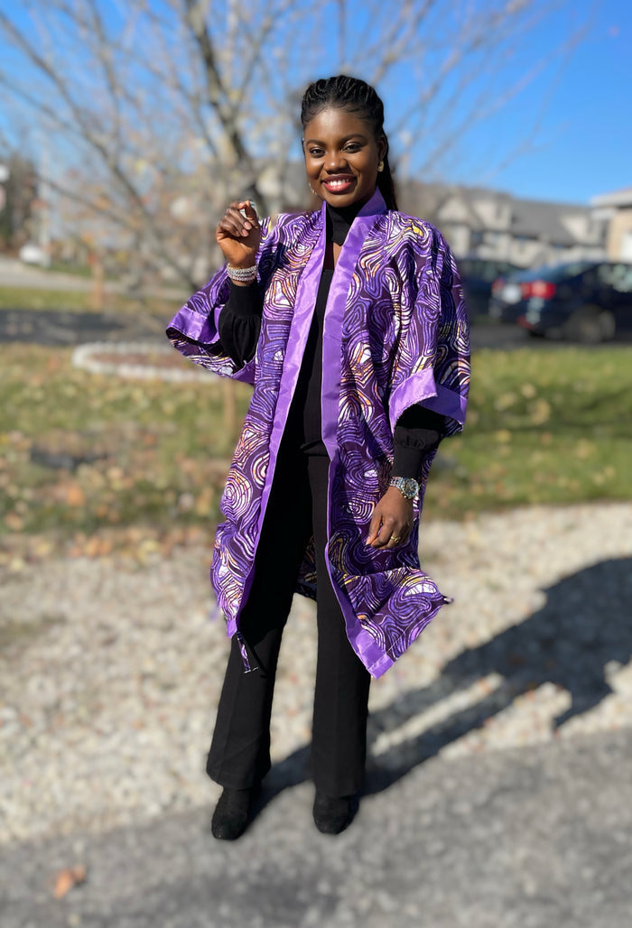 African Print Ankara Kimono One Size Dress - Kiekie Kimono (004)