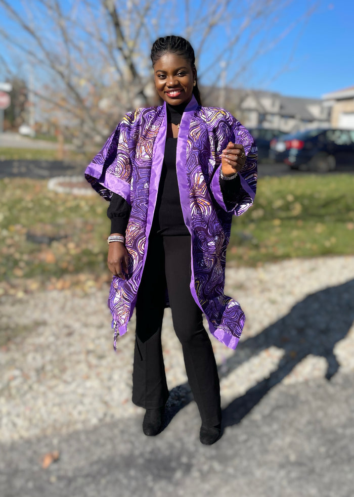 African Print Ankara Kimono One Size Dress - Kiekie Kimono (004)
