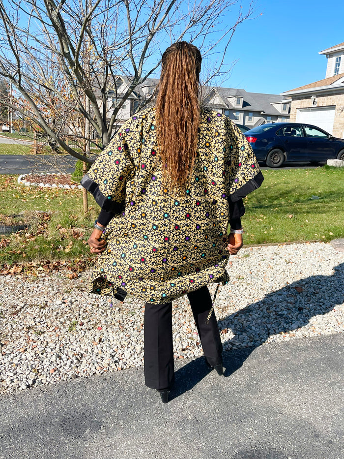 African Print Ankara Kimono One Size Dress - Kiekie Kimono (005)