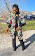 African Print Ankara Kimono One Size Dress - Kiekie Kimono (009)
