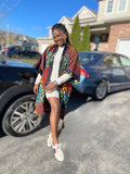 African Print Ankara Kimono One Size Dress - Kiekie Kimono (015)
