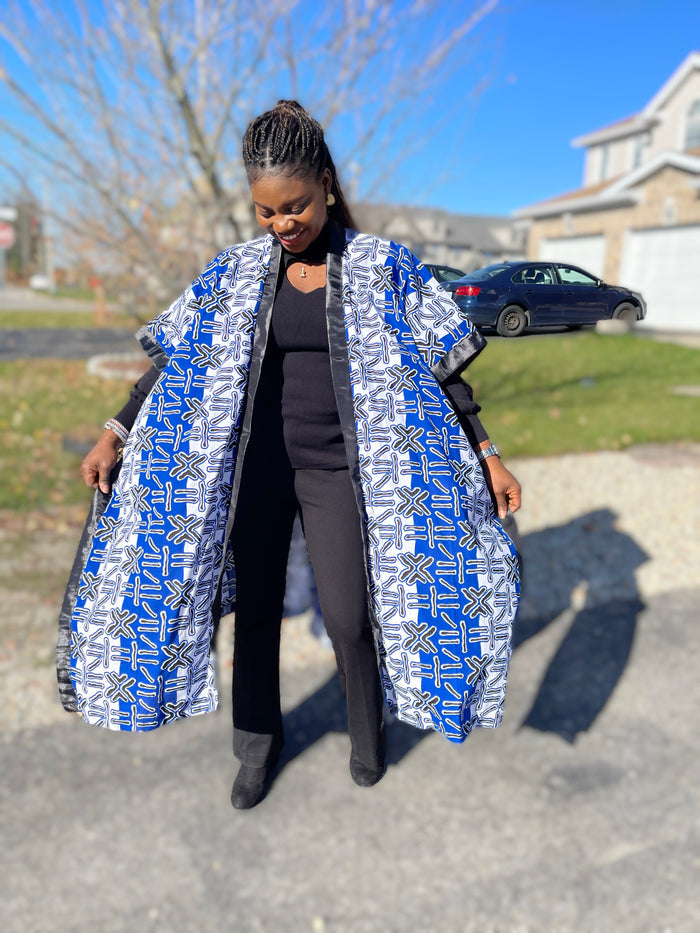 African Print Ankara Kimono One Size Dress - Kiekie Kimono 2.0 (006) 100% Cotton