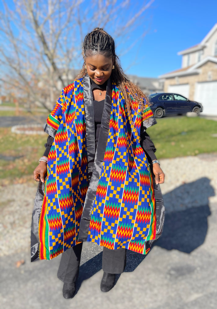 African Print Ankara Kimono One Size Dress - Kiekie Kimono 2.0 (007) 100% Cotton