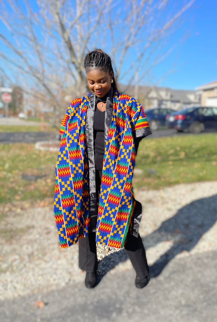 African Print Ankara Kimono One Size Dress - Kiekie Kimono 2.0 (007) 100% Cotton