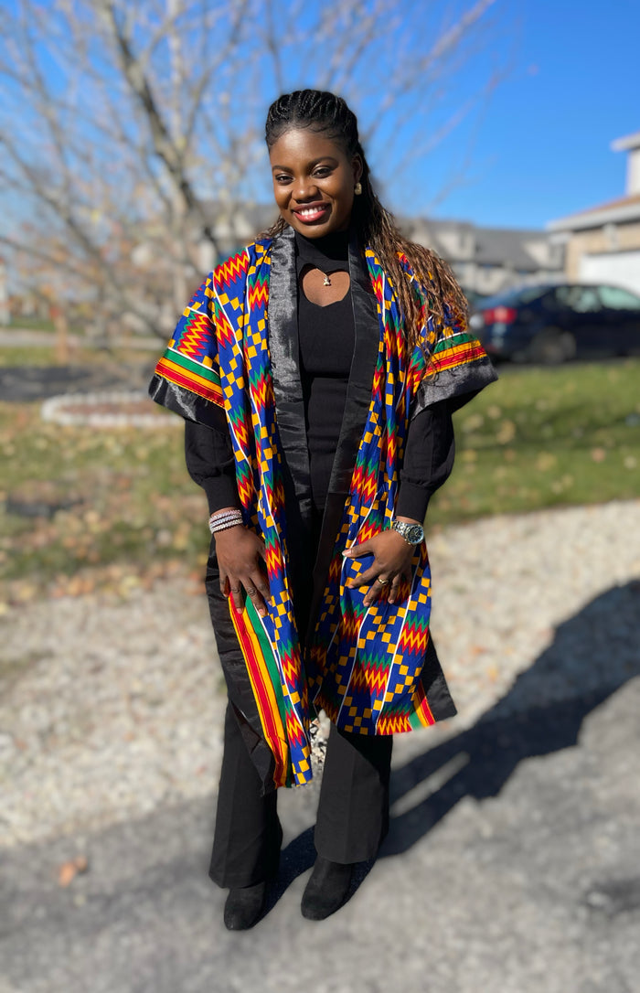 African Print Ankara Kimono One Size Dress - Kiekie Kimono 2.0 (007) 100% Cotton