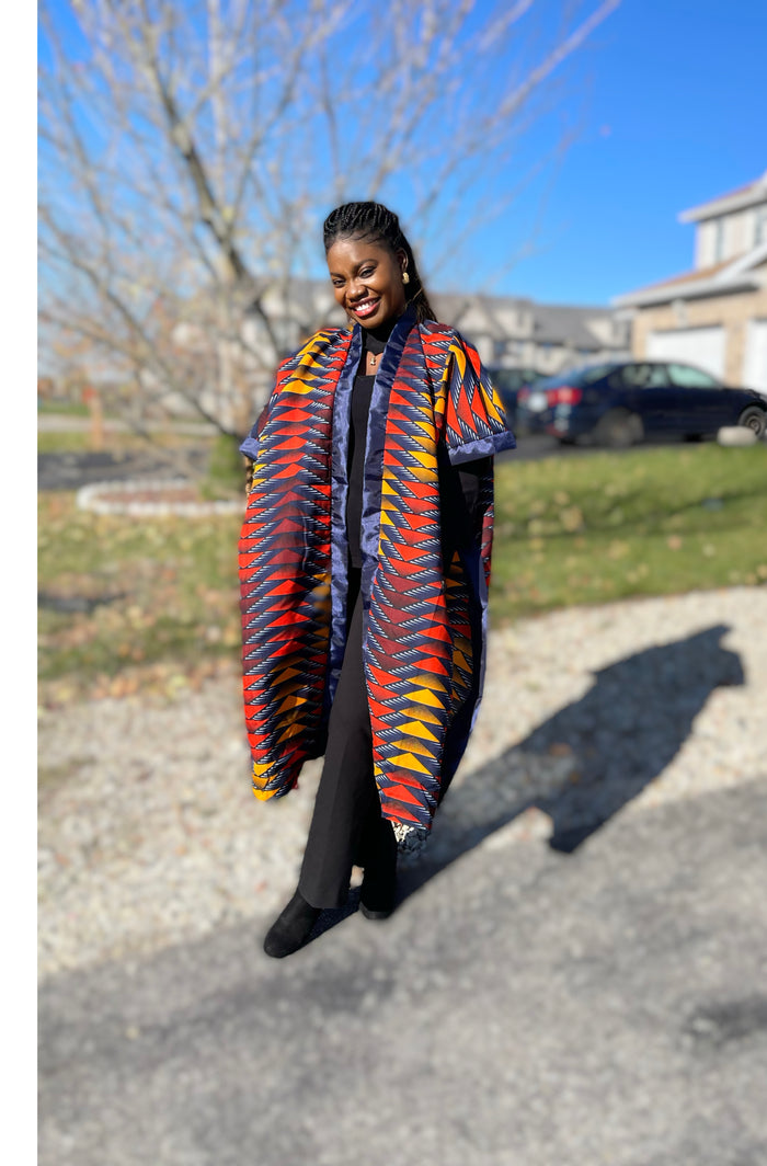 African Print Ankara Kimono One Size Dress - Kiekie Kimono 2.0 (008)