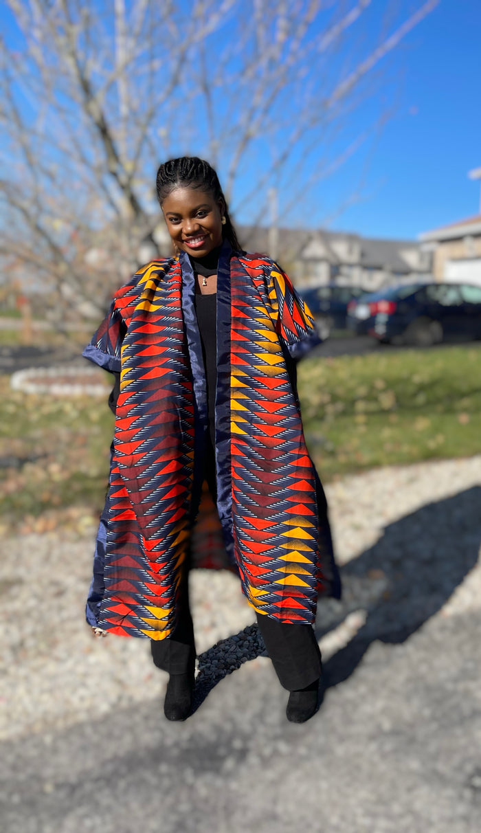 African Print Ankara Kimono One Size Dress - Kiekie Kimono 2.0 (008)