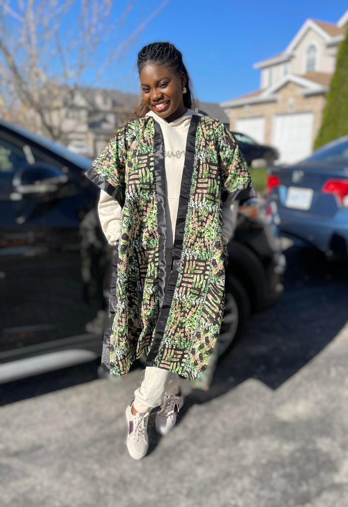 African Print Ankara Kimono One Size Dress - Kiekie Kimono 2.0 (010)