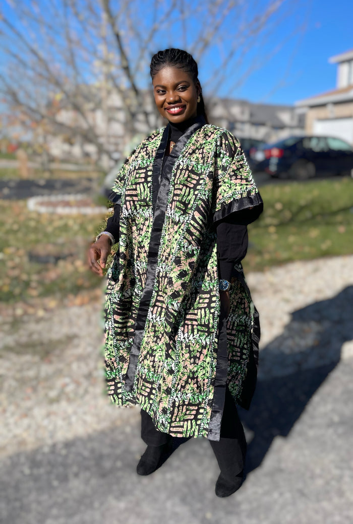 African Print Ankara Kimono One Size Dress - Kiekie Kimono 2.0 (010)