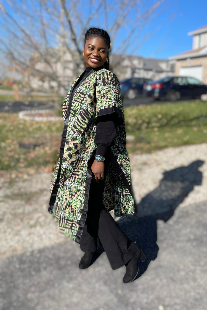 African Print Ankara Kimono One Size Dress - Kiekie Kimono 2.0 (010)