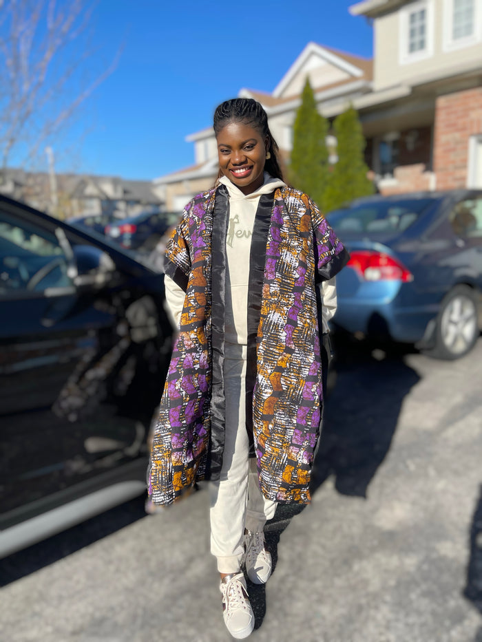 African Print Ankara Kimono One Size Dress - Kiekie Kimono 2.0 (012)