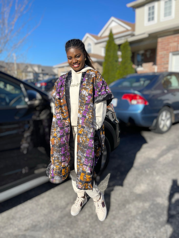 African Print Ankara Kimono One Size Dress - Kiekie Kimono 2.0 (012)