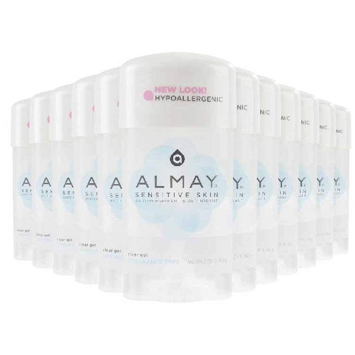 Almay - Anti-Perspirant & Deodorant, Clear Gel, Fragrance Free - 2.25 Oz - 24 Pack