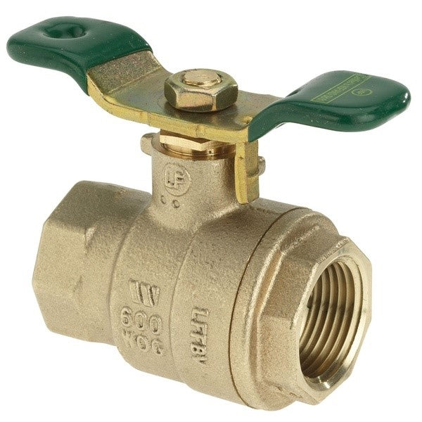 Ames 1" Full Port Bronze Ball Valve w/ Test Cock & Tee Handle