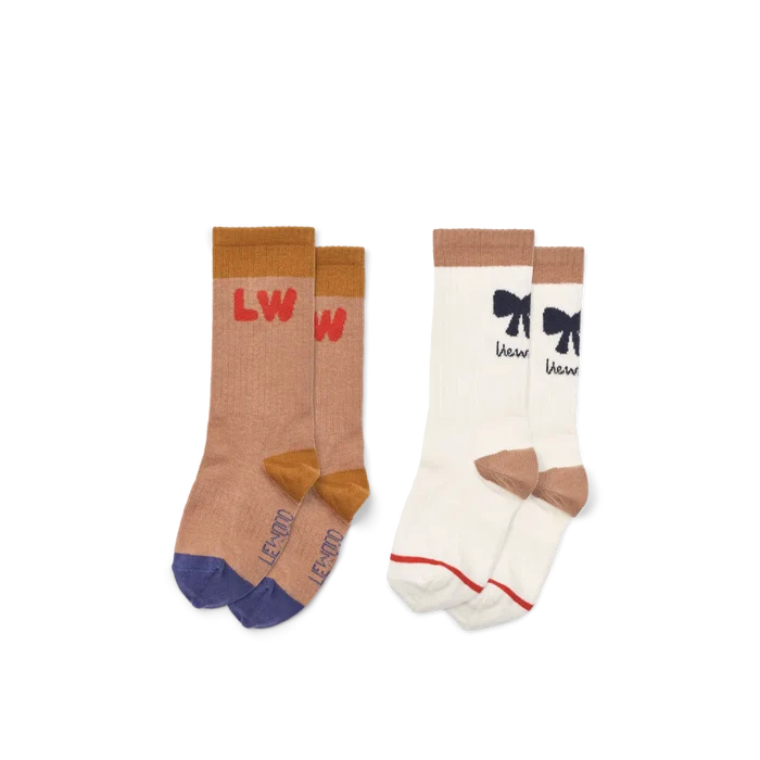 Liewood - Annette Socks - Tuscany Rose/Creme De La Creme Mix