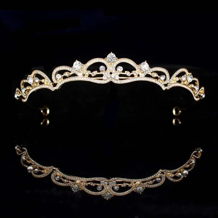 Wedding Hair Accessories - Rhinestone Bridal Tiara - Available in Silver, Rose Gold and Yellow Gold