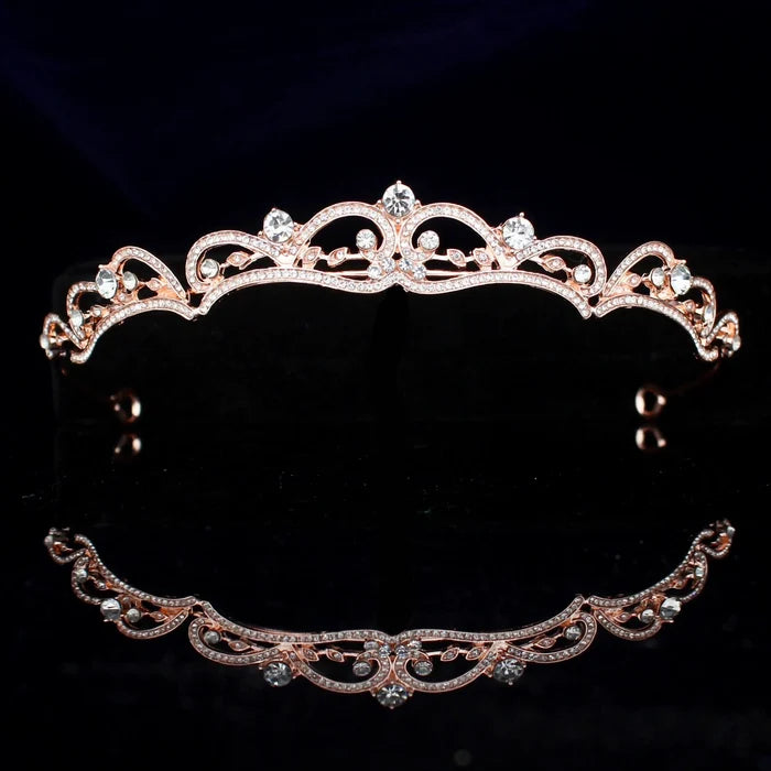 Wedding Hair Accessories - Rhinestone Bridal Tiara - Available in Silver, Rose Gold and Yellow Gold