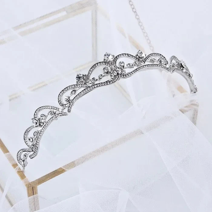 Wedding Hair Accessories - Rhinestone Bridal Tiara - Available in Silver, Rose Gold and Yellow Gold