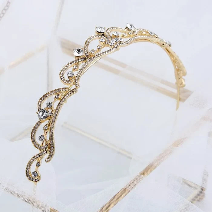 Wedding Hair Accessories - Rhinestone Bridal Tiara - Available in Silver, Rose Gold and Yellow Gold