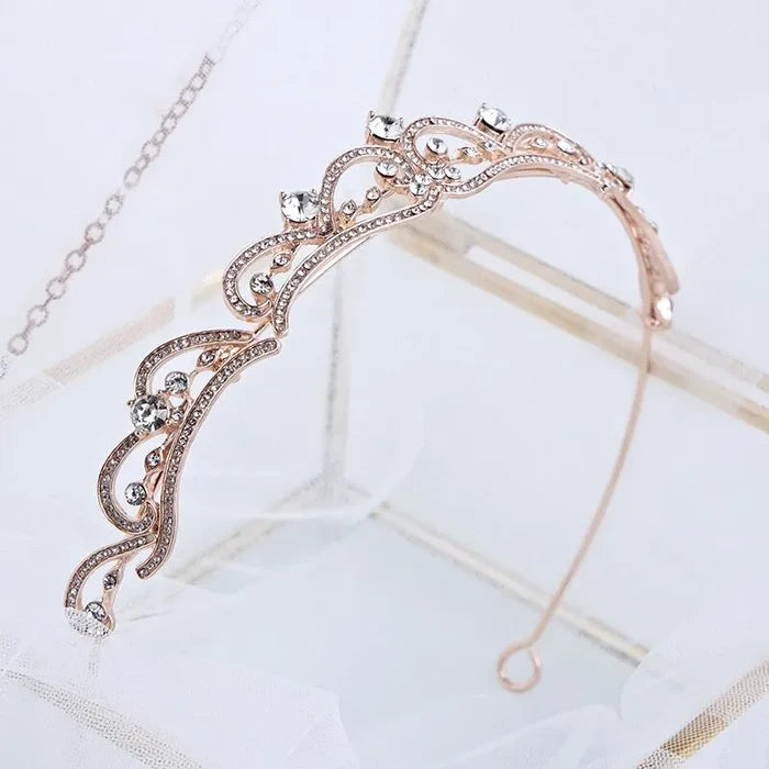Wedding Hair Accessories - Rhinestone Bridal Tiara - Available in Silver, Rose Gold and Yellow Gold