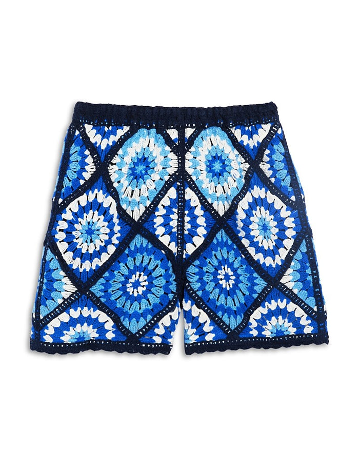 Aqua Girls' Allover Crochet Shorts, Big Kid