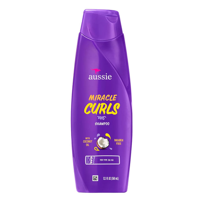 Aussie Miracle Curls Shampoo with Coconut & Jojoba Oil - 12.1 oz - 6 Pack